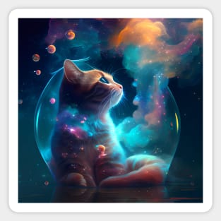 Galactic Feline Sticker